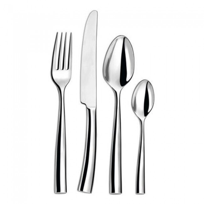 Fourchette à dessert en acier inox forgé 18/10 8mm - Lot de 6 - Silhouette Miroir - Couzon
