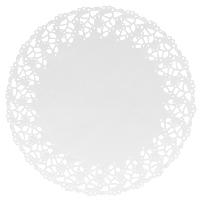 Dentelle ronde blanche de 27cm en papier - Lot de 250 - Dentelles papiers - AZ boutique