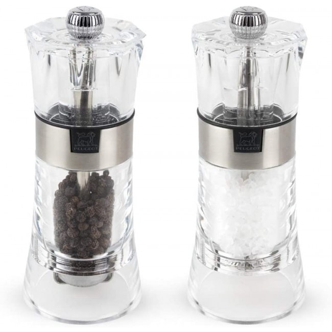 Dry salt & pepper duo mills 14cm / 5.5" - Acrylic - Oslo - Peugeot