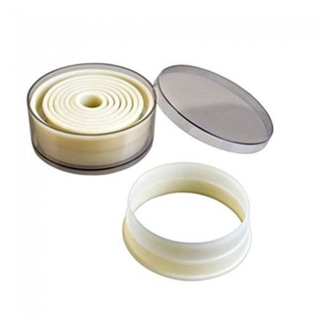 Cercle à vacherin en inox 18/10 - hauteur 6cm - diamètre 28cm