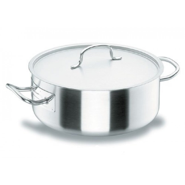 Marmite braisière basse à couvercle - faitout induction en inox 18/10 - Ø 20 cm - Chef Classic - Lacor
