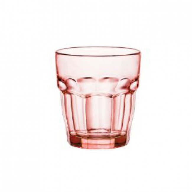 Tinged peach/orange old fashioned glass - 27cl - Sold by 6
