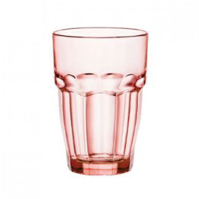 Tinged peach/orange highball glass - 37cl / 12.5oz - Rock Bar - Bormioli Rocco