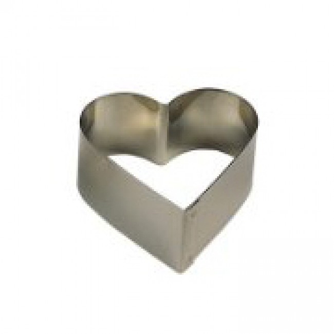 stainless steel cookie cutter heart 2.4 x 2.3" / 6.5 x 6 cm - stainless steel shape and nonnette - gobel