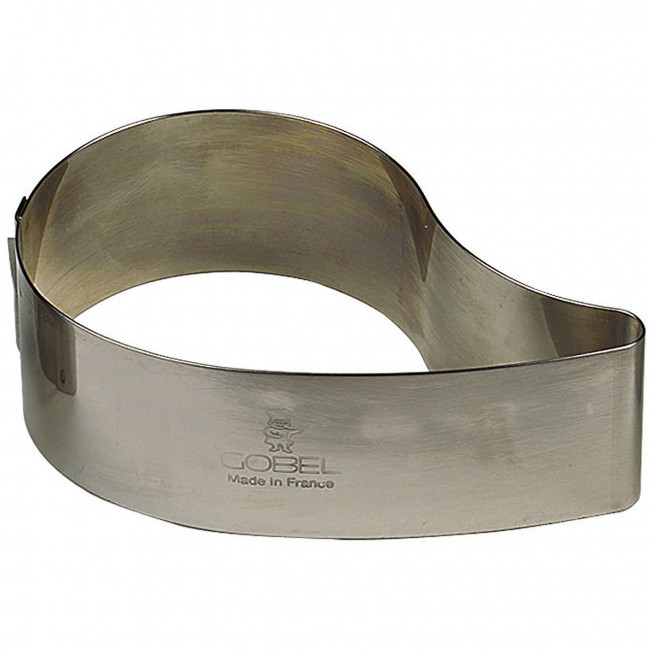 stainless steel cookie cutter drop 4 x 2" / 9 x 5 cm - stainless steel shape and nonnette - gobel