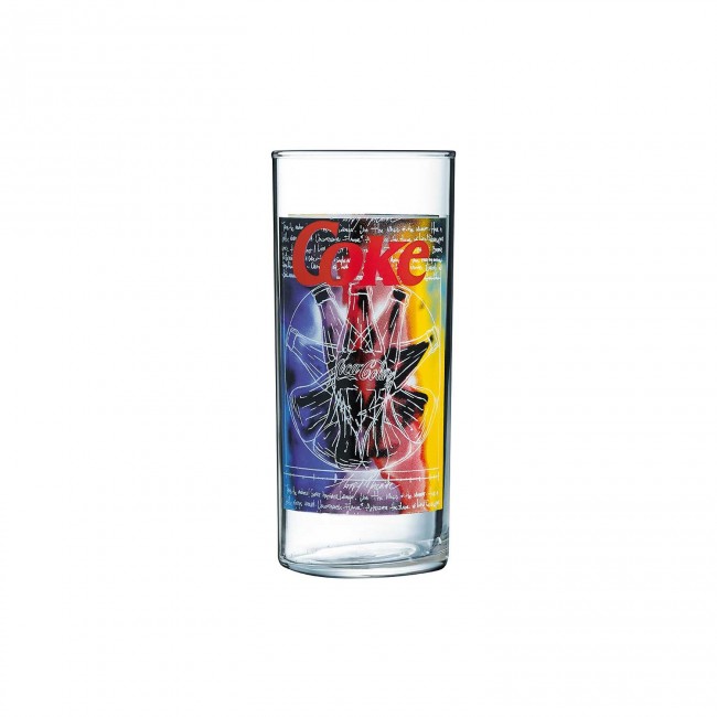 Coca Cola brazil art tumbler glass 27cl / 9oz - Set of 6 - Coca Cola - Luminarc