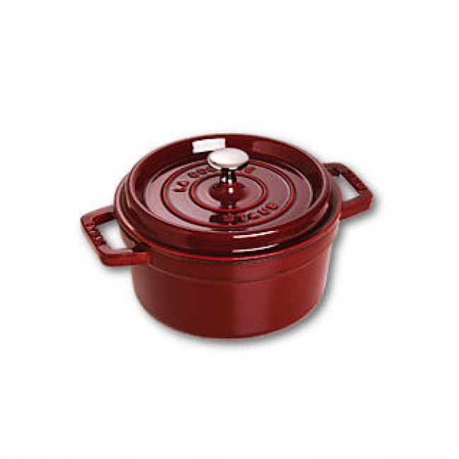 Round cast iron cocotte 4 in / 10 cm - grenadine red