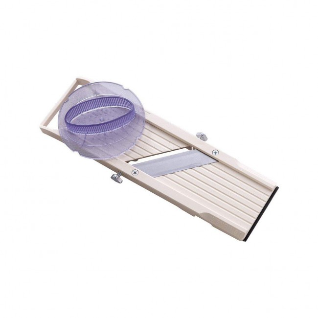Plastic ABS premium small model japanese mandoline 64 mm blade 15 x 4 x 2" / 37 x 11.5 x 4.4 cm - BENRINER - Bron Coucke