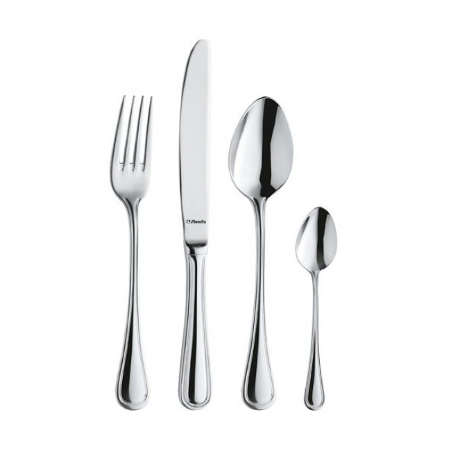 Ménagère 96 pièces en inox 18/0 de 3mm finition miroir - Trieste