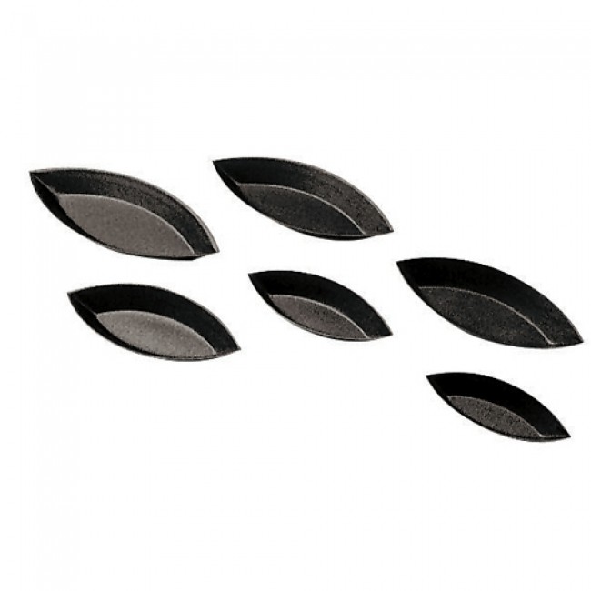 Non-stick oval boat mold 3.1 in / 8 cm - Set of 6