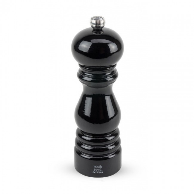 Black lacquered pepper mill 18cm/7" - beech wood- Paris Classic - Peugeot