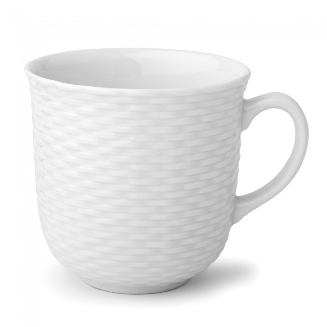 Porcelain mug 13oz / 37cl white - Basket - Pillivuyt