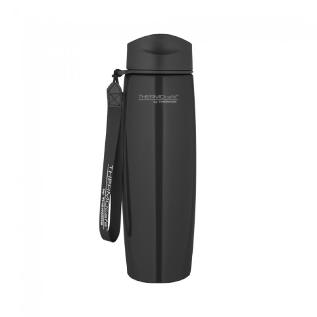 Stainless steel insulated mug with strap 50 cl / 17 oz black
