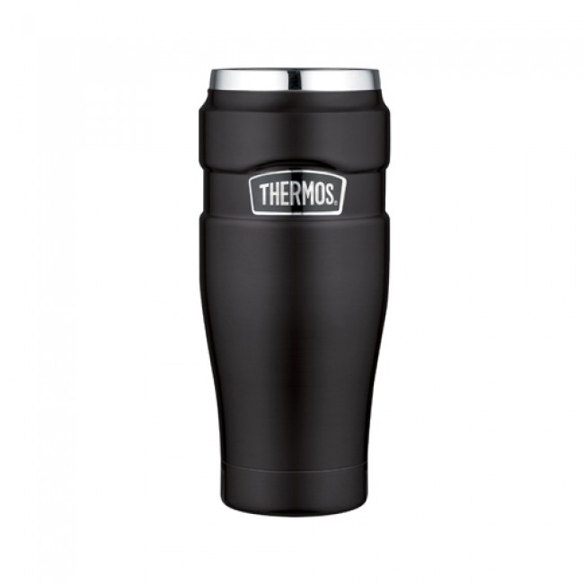 Stainless steel insulated mug 47cl / 16oz matte black - King - Thermos
