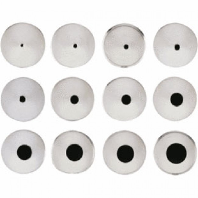 Douilles pâtissières rondes unies - Inox - Lot de 12 - Douilles - Paderno