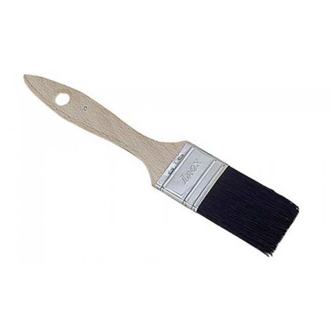 Pinceau pâtissier de 4cm - Manche en bois - Virole inox - Paderno