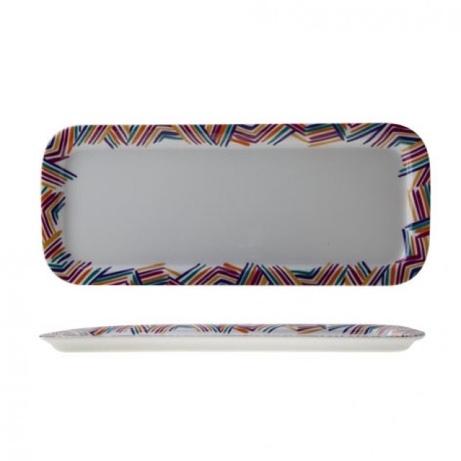 Plat à cake rectangulaire blanc 37,3x14,7cm en porcelaine - Pillivuyt 