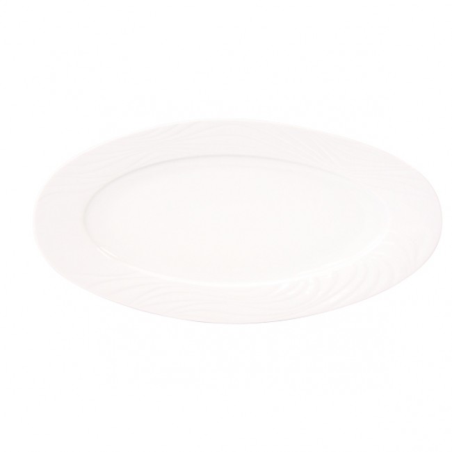 Oval serving plate white 12x9 in / 32x24 cm - Sold individually