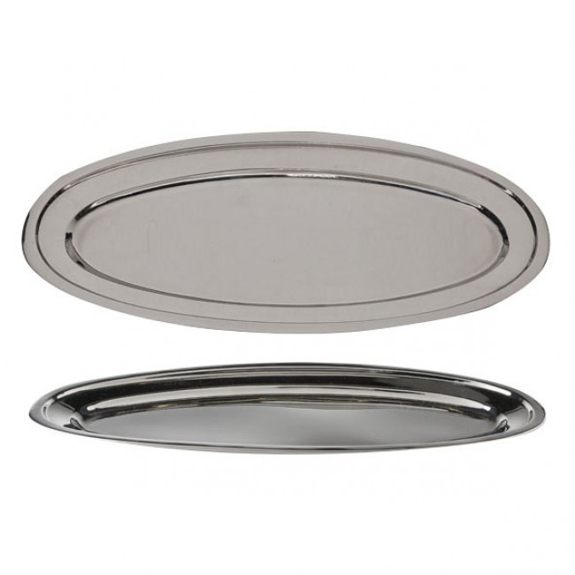 Plateau de bar rond en inox 40 cm - AZ Boutique