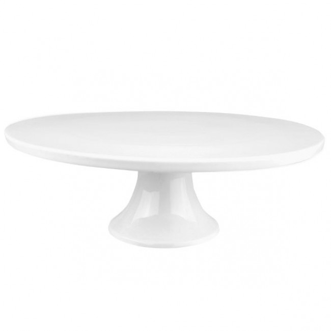 White porcelain cake stand 1 level 11 in / 28 cm
