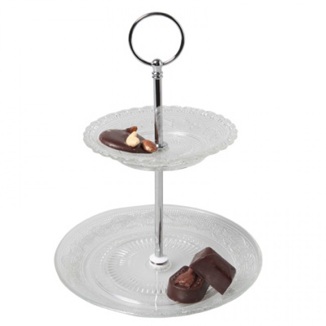 Cake shelf 2 levels 5 in / 7 in - Height 9 in