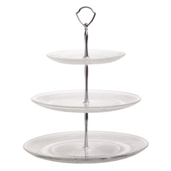Cake shelf 3 levels 7 in / 10 in / 11 in - Height 13 in