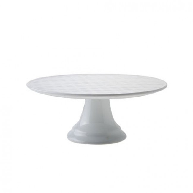 White porcelain cake stand 1 level 9.4 in / 24 cm