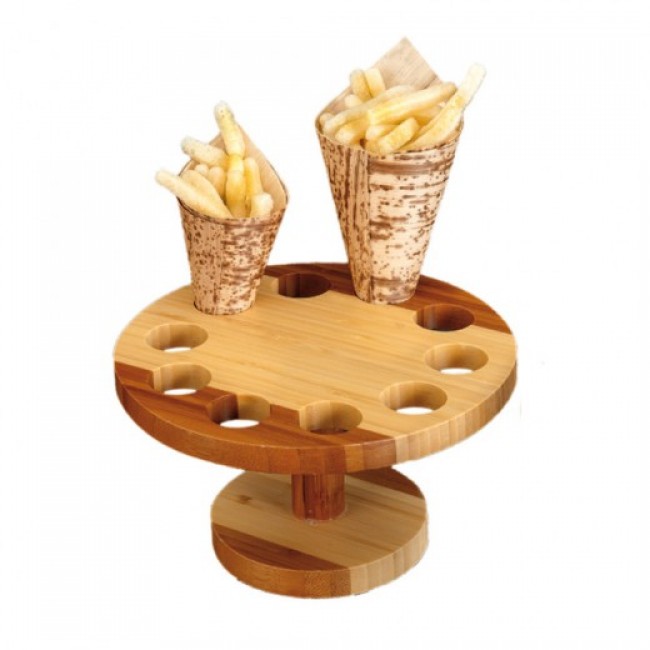 10 holes bamboo cone display - AZ Boutique