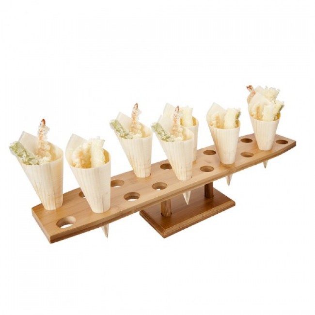20 holes bamboo cone 19.7" x 5.8" x 3.3" display - AZ Boutique