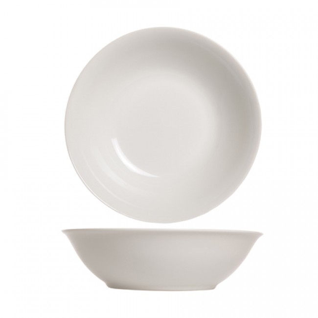 Round porcelain salad bowl white 8 in / 23 cm - Set of 6