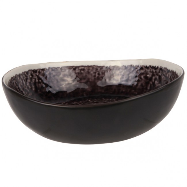 Salad bowl black and purple 8" / 21cm - Laguna Viola - Cosy & Trendy