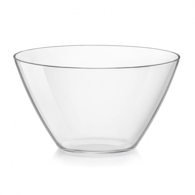Round transparent glass salad bowl 10" / 26 cm - basic - bormioli rocco