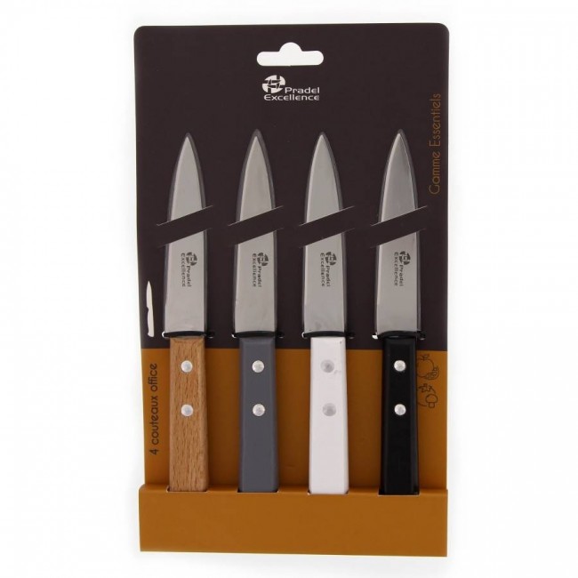 Ménagère 24 pièces bleue en inox - Range couverts en bois - Laguiole - Jean Dubost