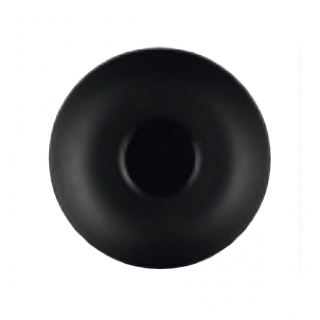 Black porcelain lunch saucer 6,5 in / 16.5 cm