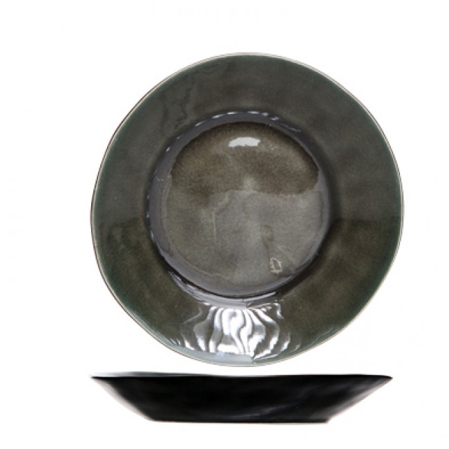 Saucer black and green 6" / 15cm - Laguna Verde - Cosy & Trendy