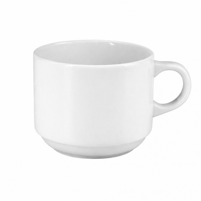 Porcelain breakfast cup 10 oz / 30 cl white - Set of 12