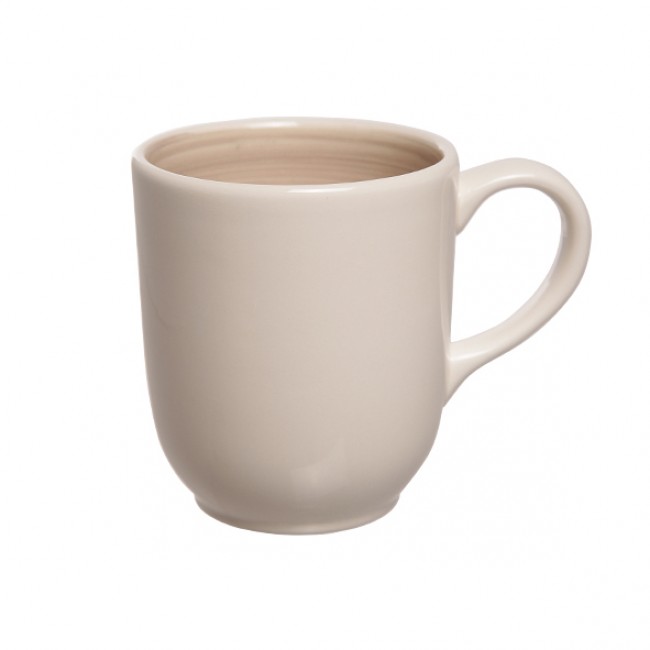Sandstone mug 12oz / 35cl beige and brown - Set of 6 - Turbolino - Cosy & Trendy