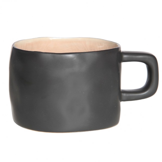 Tasse seule noire et rose 23cl - Laguna Old Rose - Cosy & Trendy