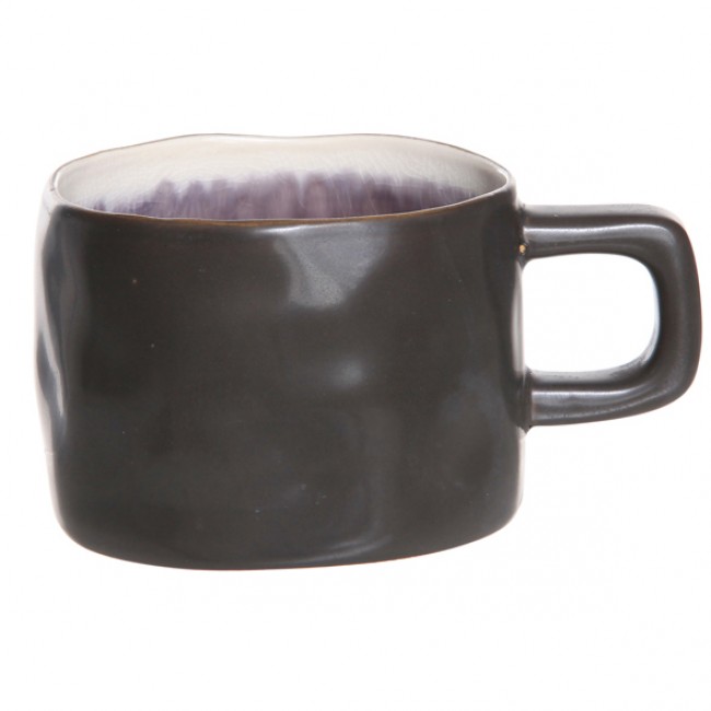 Mug black and purple 7oz / 23cl - Laguna Viola - Cosy & Trendy