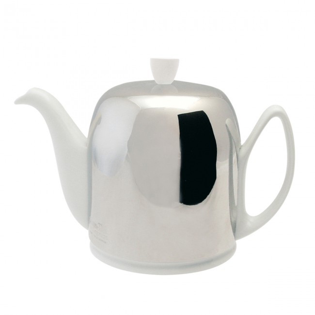 Théière Salam noire mate 4 tasses de 70cl en acier et porcelaine - Guy Degrenne