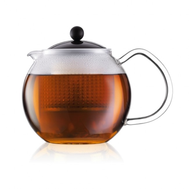 Théière Salam noire mate 4 tasses de 70cl en acier et porcelaine - Guy Degrenne