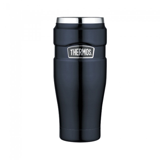 Stainless steel insulated mug 47cl / 16oz blue - King- Thermos
