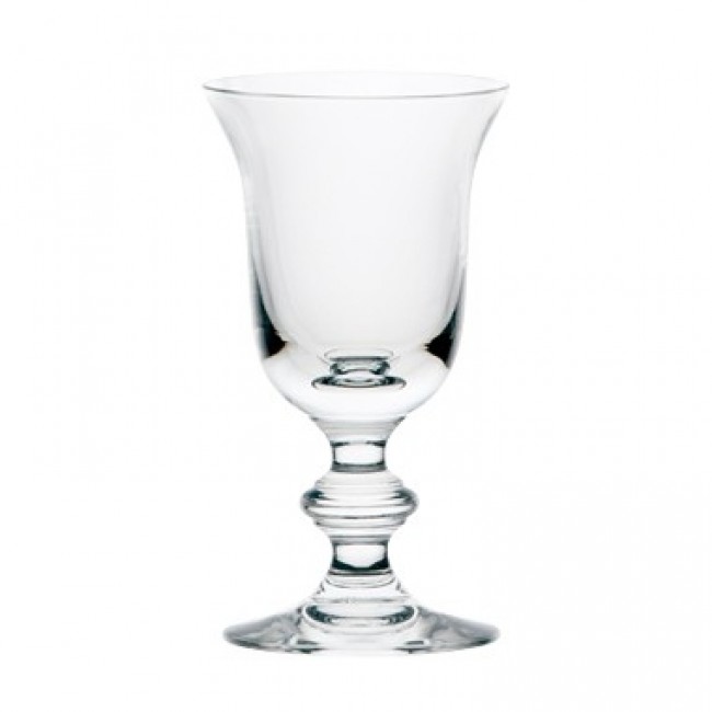 Stem white wine glass 4 oz / 11 cl blown mouth glass bell shape - Set of 6