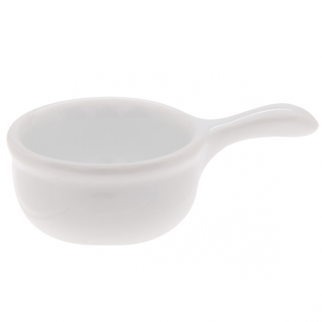 Porcelain appetizer mini pan with handle 2" / 5cm - Set of 6