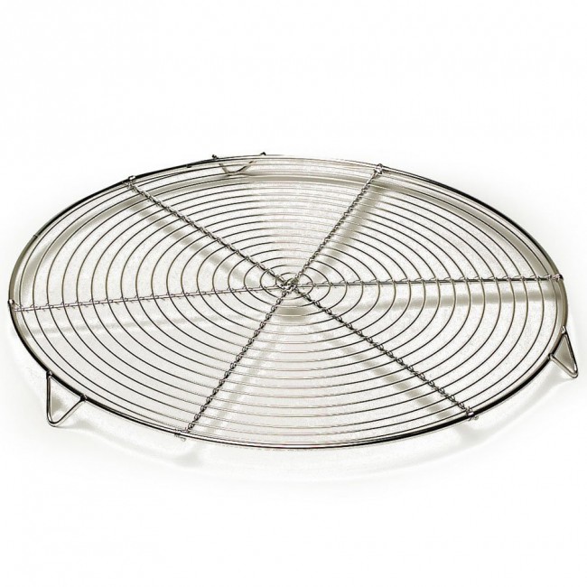 Stainless steel round woven cake cooler 8" / 20 cm - Stainless steel shape and Nonnette - Gobel