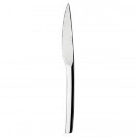 Dessert knife solid handle serrated blade - 18/10 stainless steel - Set of 6