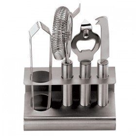 5 pieces inox bar set