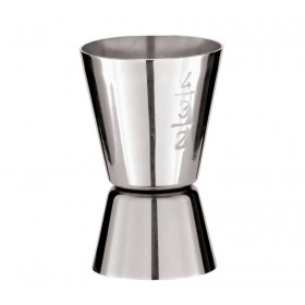 Stainless steel jigger 2/4 cl