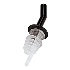 Pouring spout for bottle - Free flow - Black Plastic