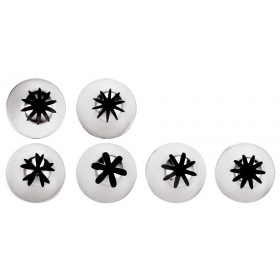 Pastry tube "Flower" - Inox - Batch of 6